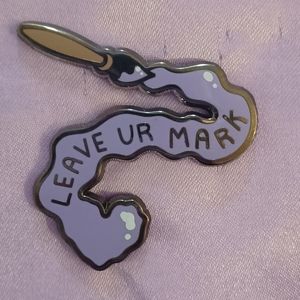 NattyCat Club Exclusive Paint Brush 'Leave Your Mark' Enamel Pin